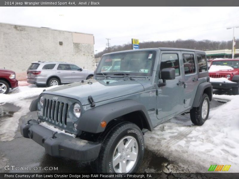 Anvil / Black 2014 Jeep Wrangler Unlimited Sport 4x4