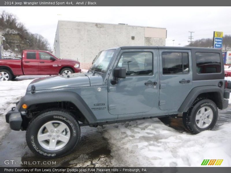 Anvil / Black 2014 Jeep Wrangler Unlimited Sport 4x4
