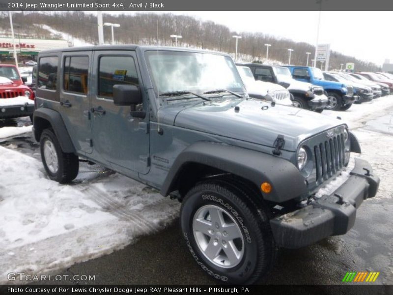 Anvil / Black 2014 Jeep Wrangler Unlimited Sport 4x4