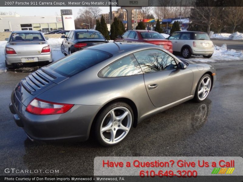 Meteor Grey Metallic / Black 2007 Porsche 911 Carrera Coupe