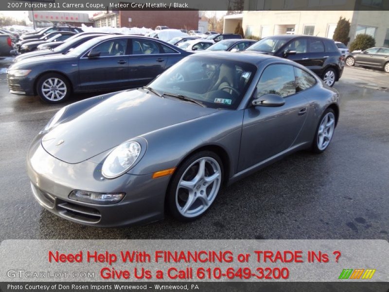 Meteor Grey Metallic / Black 2007 Porsche 911 Carrera Coupe