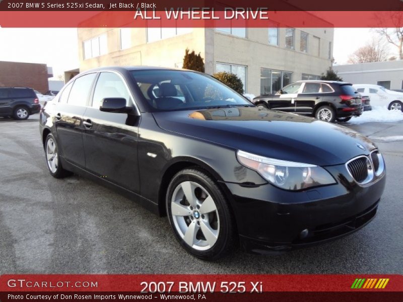 Jet Black / Black 2007 BMW 5 Series 525xi Sedan