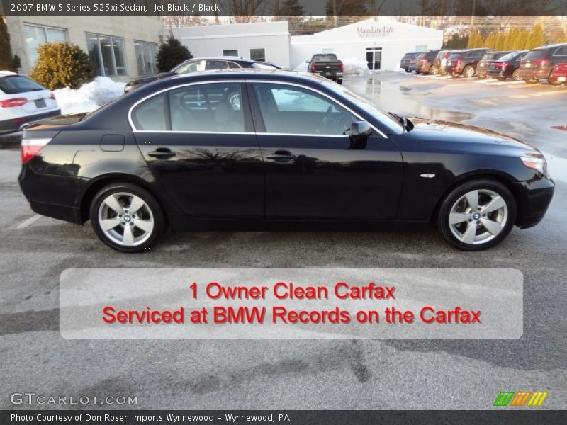 Jet Black / Black 2007 BMW 5 Series 525xi Sedan