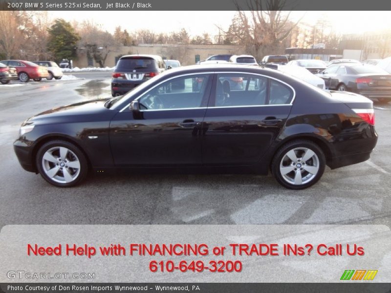Jet Black / Black 2007 BMW 5 Series 525xi Sedan