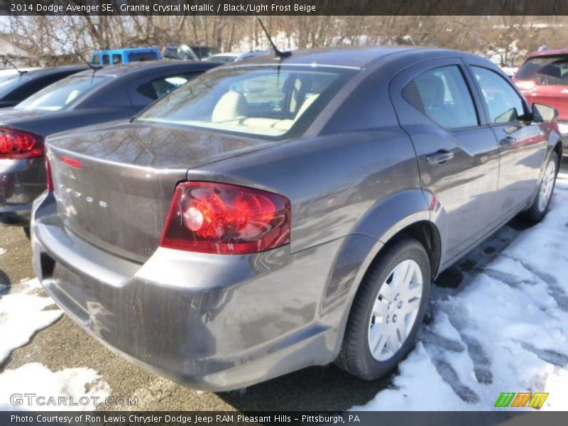 Granite Crystal Metallic / Black/Light Frost Beige 2014 Dodge Avenger SE