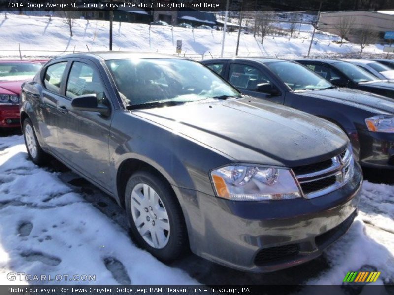 Granite Crystal Metallic / Black/Light Frost Beige 2014 Dodge Avenger SE