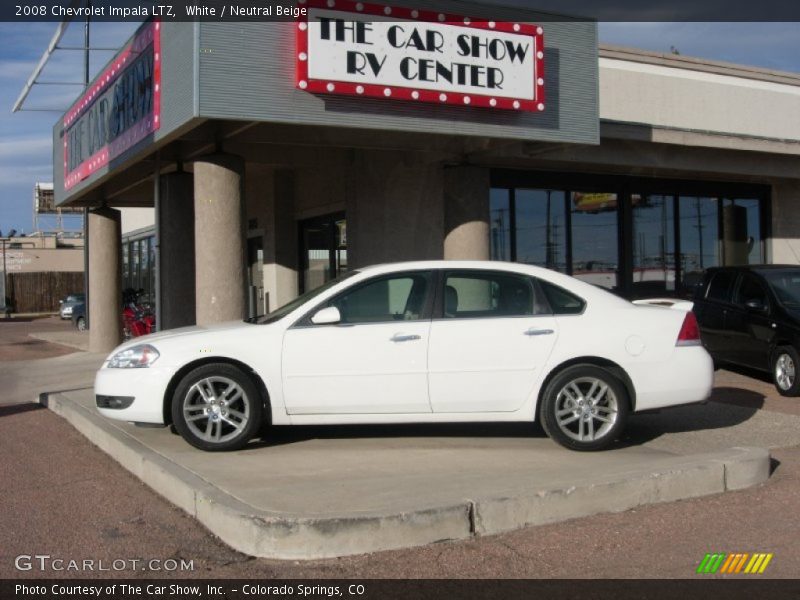 White / Neutral Beige 2008 Chevrolet Impala LTZ