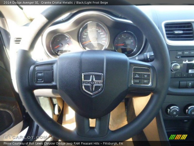 Granite Crystal Metallic / Black/Light Frost Beige 2014 Dodge Avenger SE