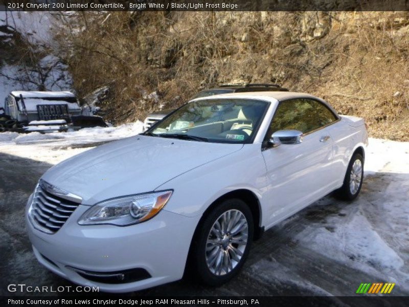 Bright White / Black/Light Frost Beige 2014 Chrysler 200 Limited Convertible