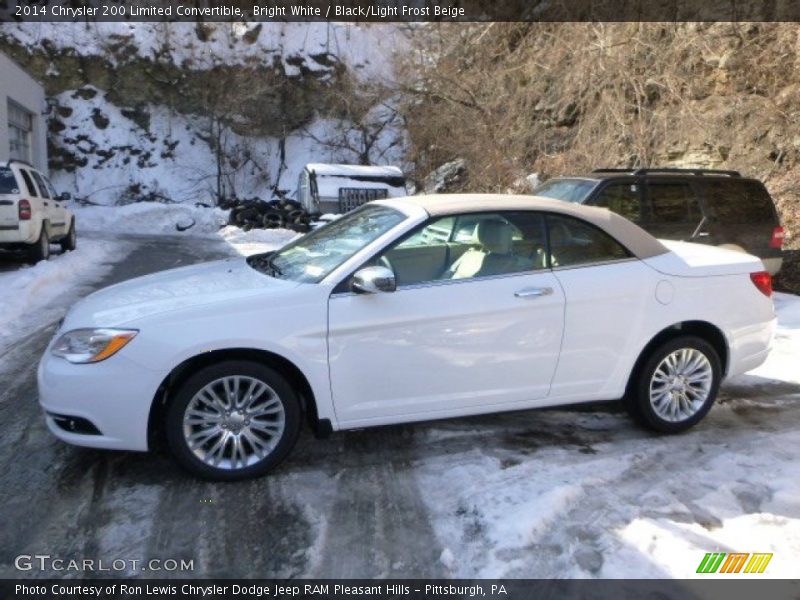 Bright White / Black/Light Frost Beige 2014 Chrysler 200 Limited Convertible