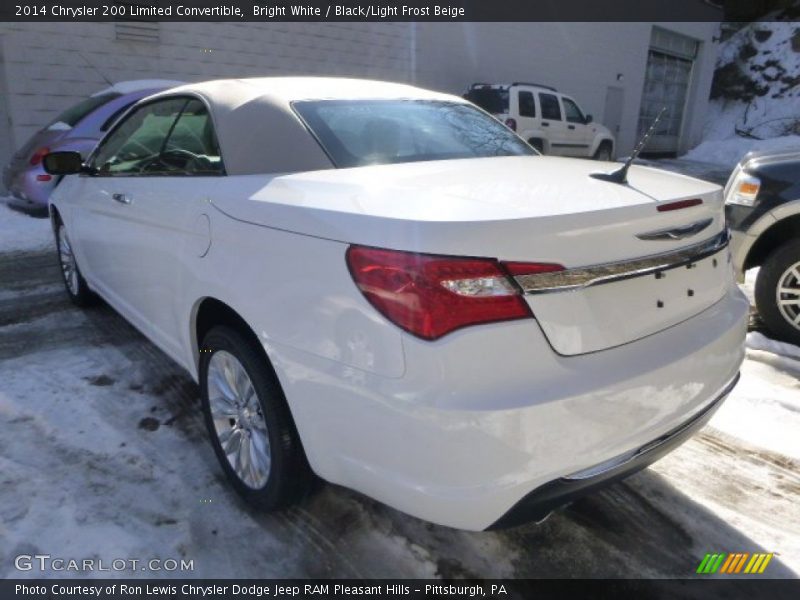 Bright White / Black/Light Frost Beige 2014 Chrysler 200 Limited Convertible