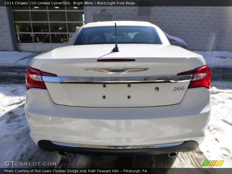 Bright White / Black/Light Frost Beige 2014 Chrysler 200 Limited Convertible