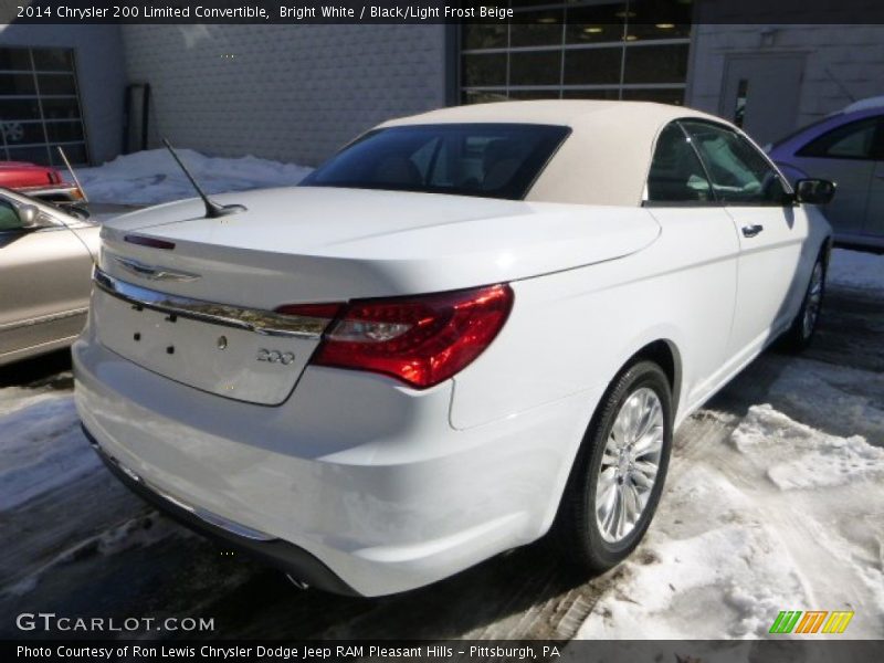 Bright White / Black/Light Frost Beige 2014 Chrysler 200 Limited Convertible