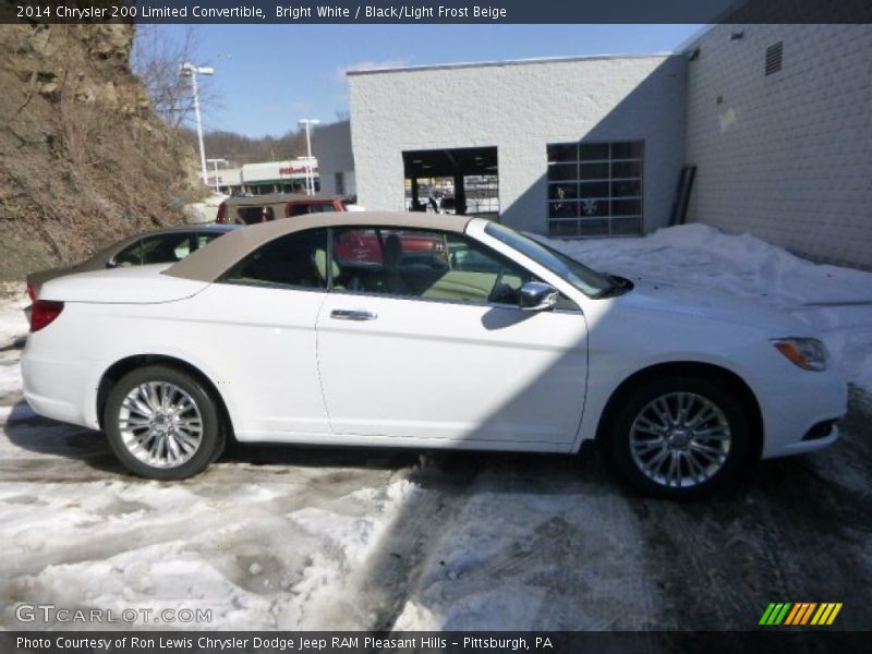 Bright White / Black/Light Frost Beige 2014 Chrysler 200 Limited Convertible