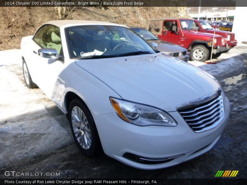 Bright White / Black/Light Frost Beige 2014 Chrysler 200 Limited Convertible