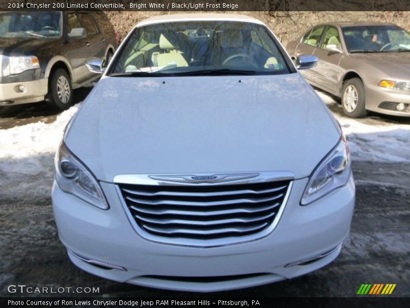 Bright White / Black/Light Frost Beige 2014 Chrysler 200 Limited Convertible