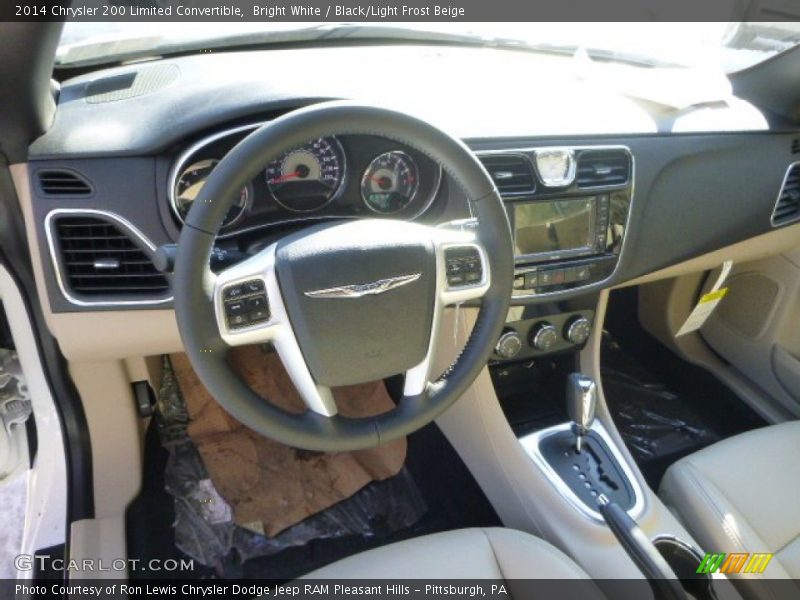 Bright White / Black/Light Frost Beige 2014 Chrysler 200 Limited Convertible