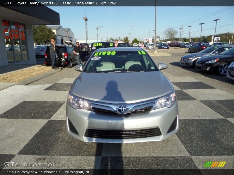 Classic Silver Metallic / Light Gray 2013 Toyota Camry Hybrid LE