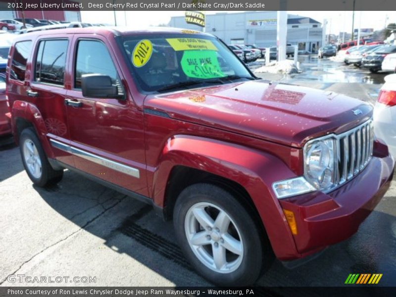 Deep Cherry Red Crystal Pearl / Dark Slate Gray/Dark Saddle 2012 Jeep Liberty Limited