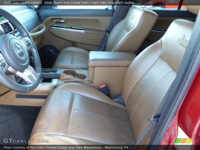 Deep Cherry Red Crystal Pearl / Dark Slate Gray/Dark Saddle 2012 Jeep Liberty Limited