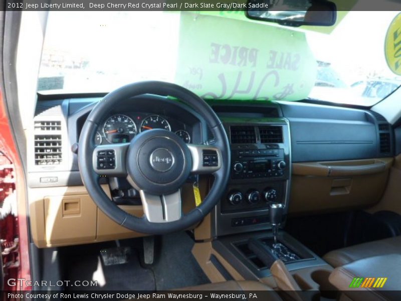 Deep Cherry Red Crystal Pearl / Dark Slate Gray/Dark Saddle 2012 Jeep Liberty Limited