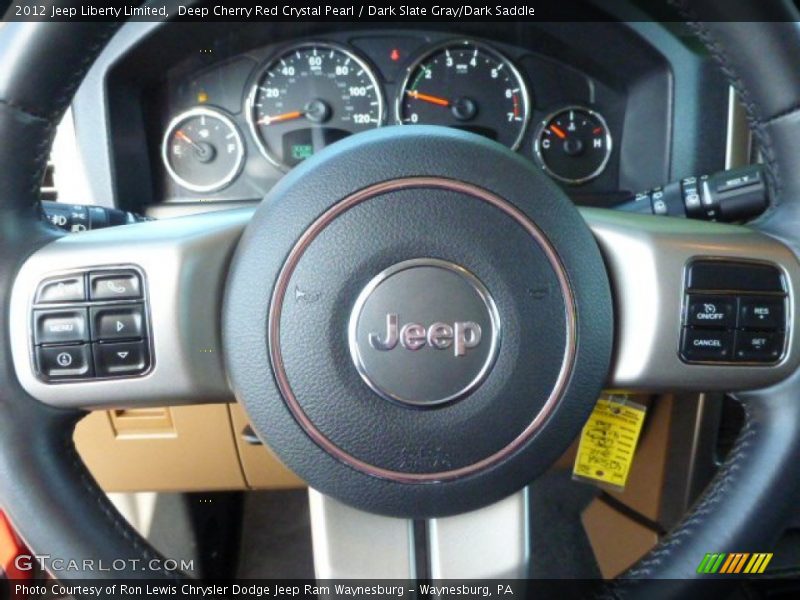 Deep Cherry Red Crystal Pearl / Dark Slate Gray/Dark Saddle 2012 Jeep Liberty Limited