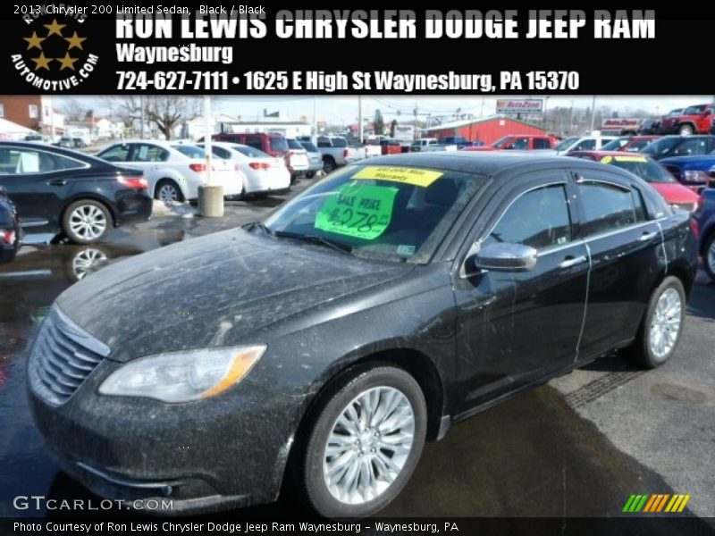 Black / Black 2013 Chrysler 200 Limited Sedan
