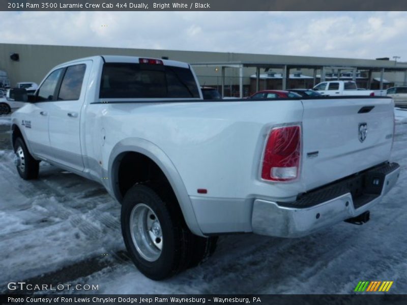 Bright White / Black 2014 Ram 3500 Laramie Crew Cab 4x4 Dually