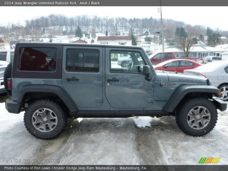 Anvil / Black 2014 Jeep Wrangler Unlimited Rubicon 4x4