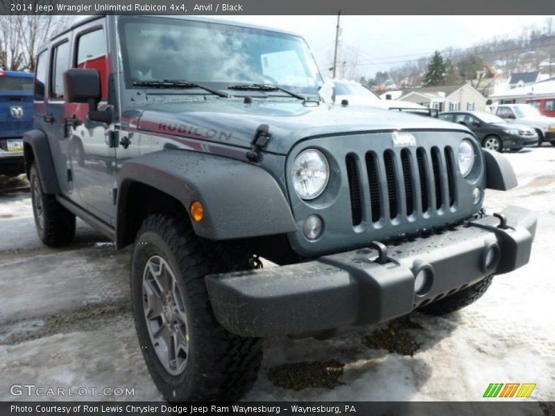 Anvil / Black 2014 Jeep Wrangler Unlimited Rubicon 4x4