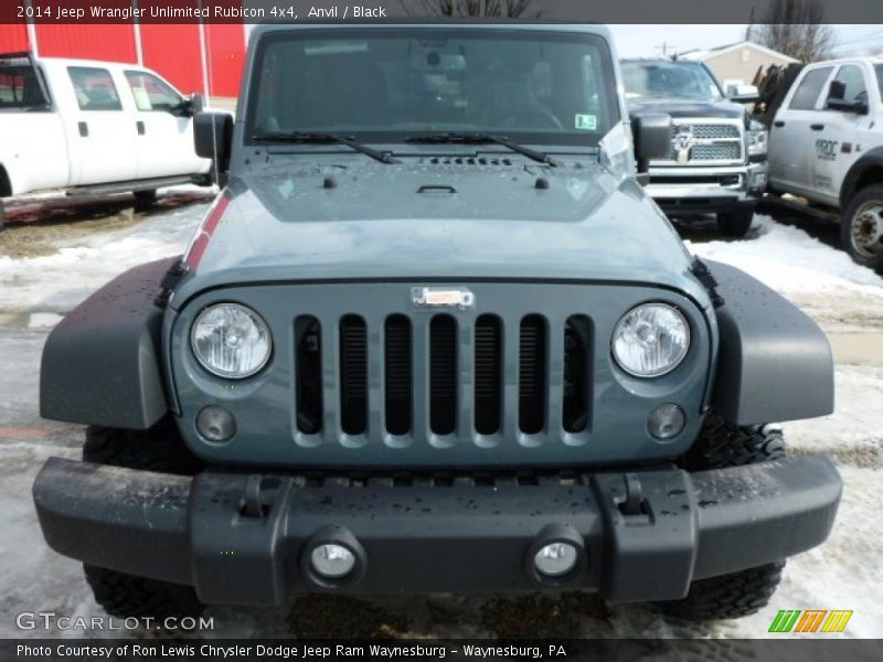 Anvil / Black 2014 Jeep Wrangler Unlimited Rubicon 4x4