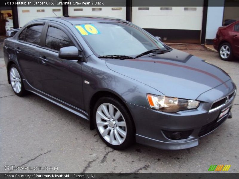 Graphite Gray Pearl / Black 2010 Mitsubishi Lancer GTS