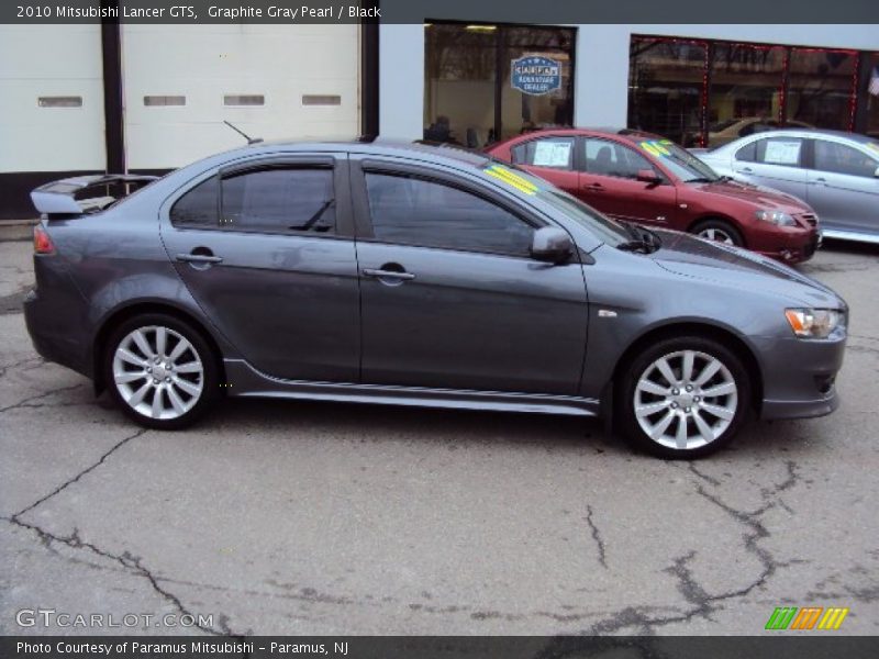 Graphite Gray Pearl / Black 2010 Mitsubishi Lancer GTS