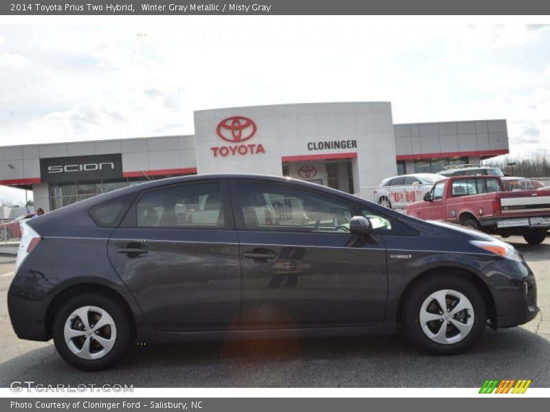 Winter Gray Metallic / Misty Gray 2014 Toyota Prius Two Hybrid