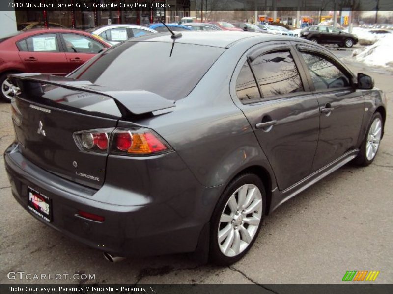 Graphite Gray Pearl / Black 2010 Mitsubishi Lancer GTS