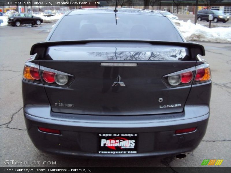 Graphite Gray Pearl / Black 2010 Mitsubishi Lancer GTS