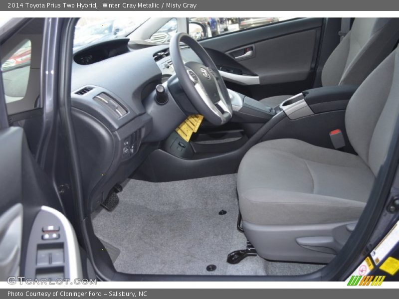 Winter Gray Metallic / Misty Gray 2014 Toyota Prius Two Hybrid
