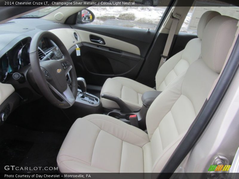 Champagne Silver Metallic / Cocoa/Light Neutral 2014 Chevrolet Cruze LT
