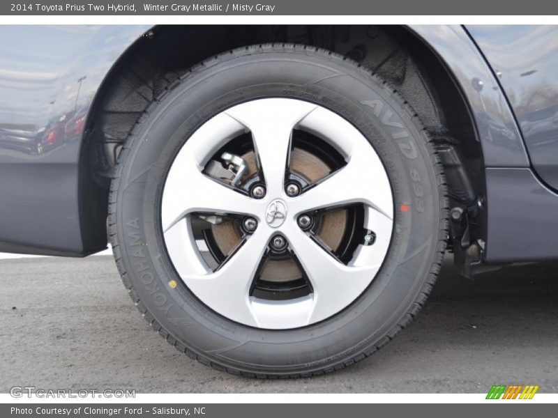 Winter Gray Metallic / Misty Gray 2014 Toyota Prius Two Hybrid