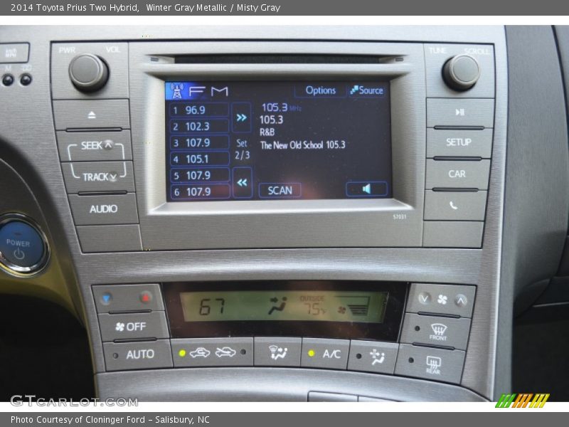 Winter Gray Metallic / Misty Gray 2014 Toyota Prius Two Hybrid