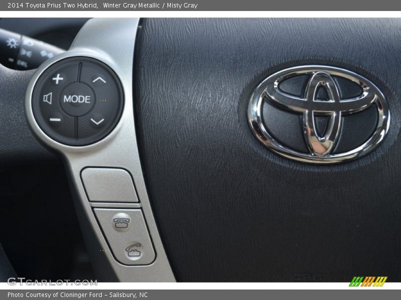 Winter Gray Metallic / Misty Gray 2014 Toyota Prius Two Hybrid