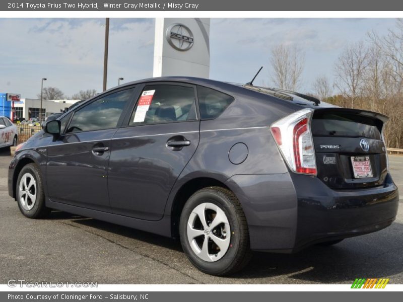 Winter Gray Metallic / Misty Gray 2014 Toyota Prius Two Hybrid