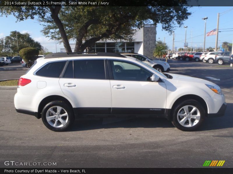 Satin White Pearl / Ivory 2014 Subaru Outback 2.5i Premium