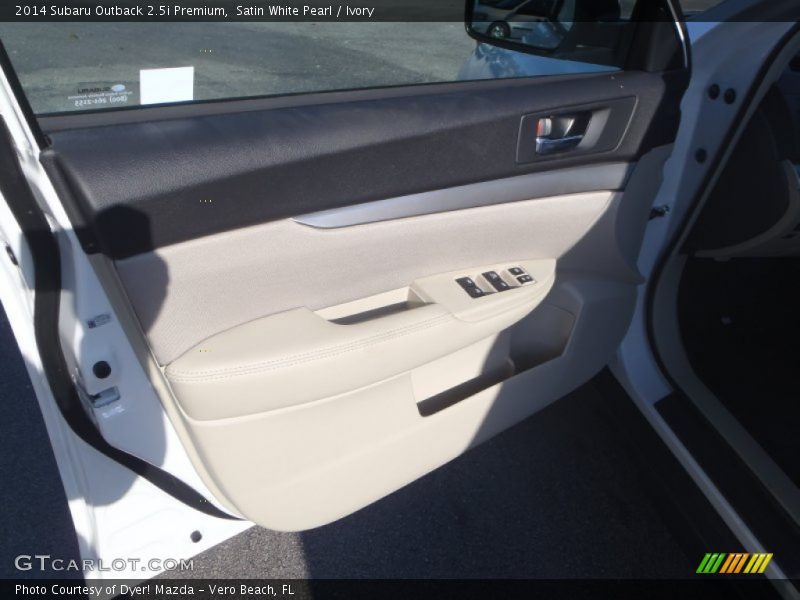 Satin White Pearl / Ivory 2014 Subaru Outback 2.5i Premium