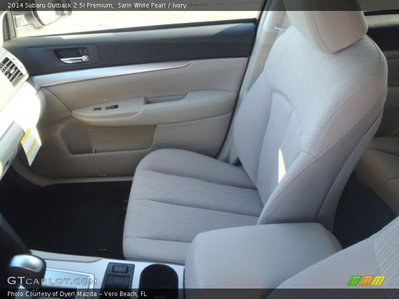 Satin White Pearl / Ivory 2014 Subaru Outback 2.5i Premium