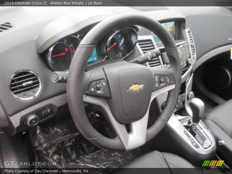 Atlantis Blue Metallic / Jet Black 2014 Chevrolet Cruze LT