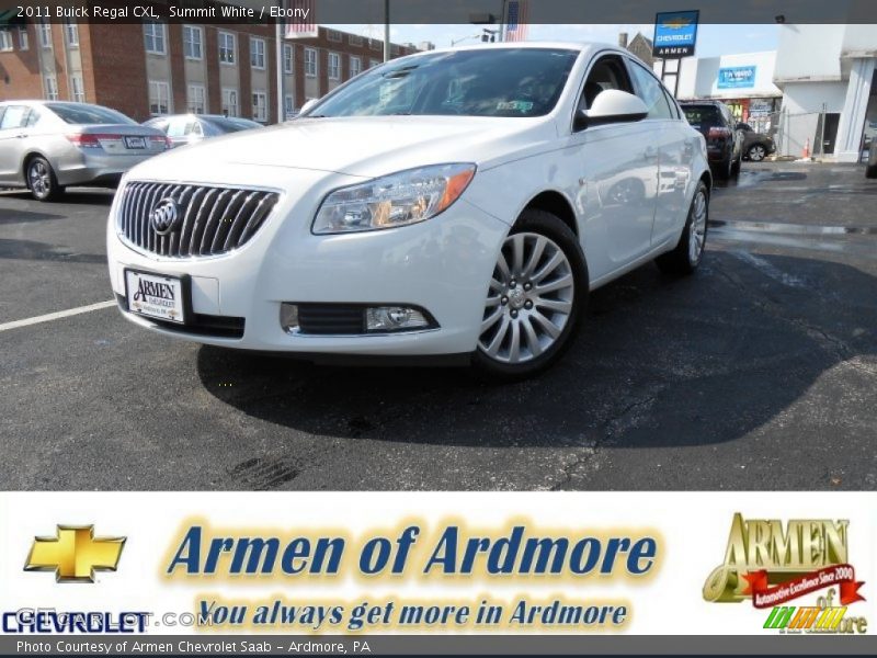 Summit White / Ebony 2011 Buick Regal CXL