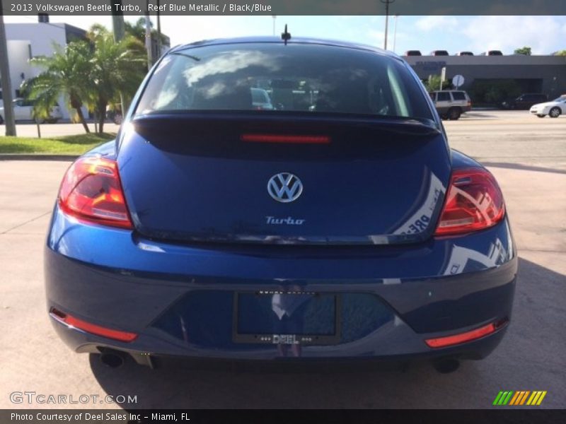 Reef Blue Metallic / Black/Blue 2013 Volkswagen Beetle Turbo