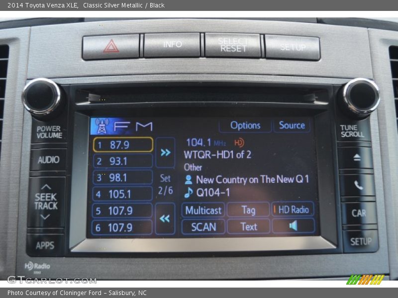 Controls of 2014 Venza XLE