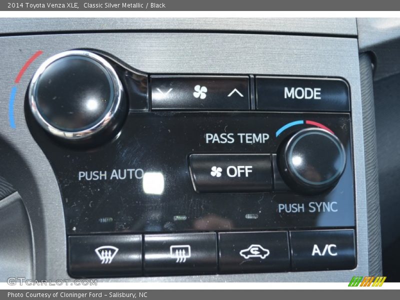 Controls of 2014 Venza XLE